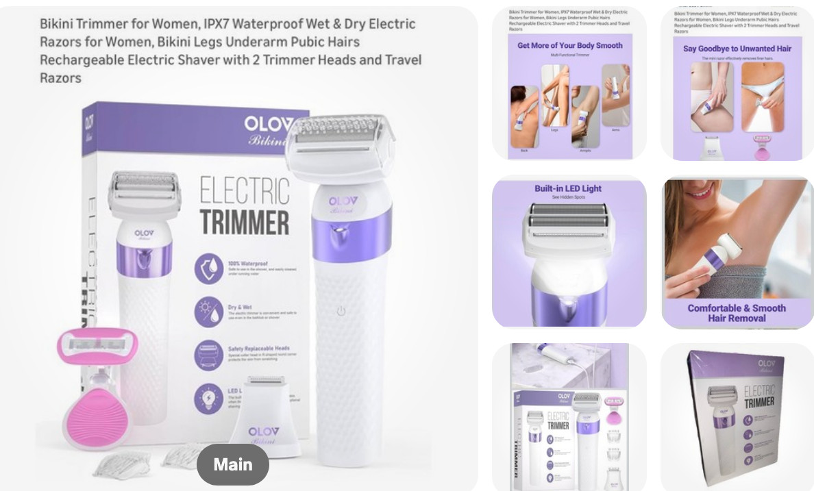 Bikini Trimmer for Women, IPX7 Waterproof Wet & Dry Razors for Women