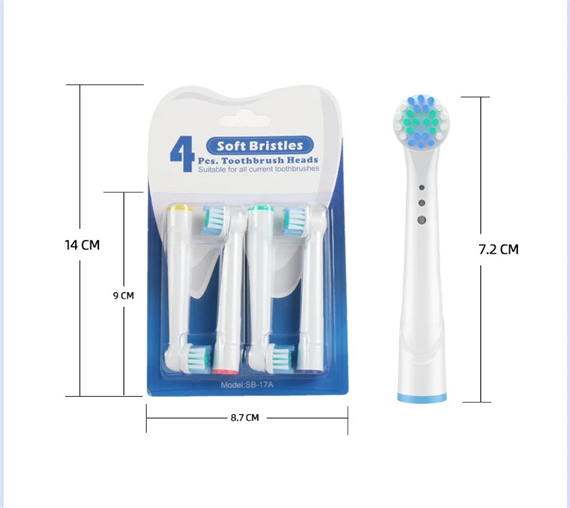 Replacement Toothbrush Heads Fits Oral B Electric Brush Refills DuPont Bristles