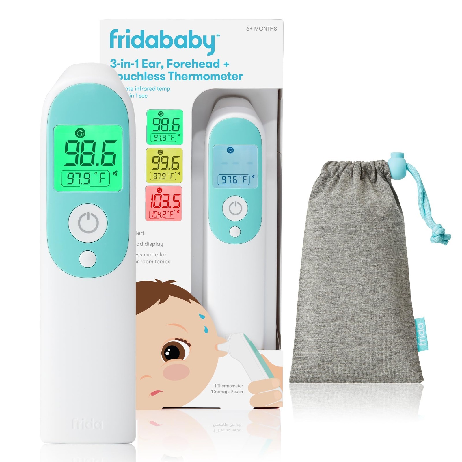 3-in-1 Infrared Thermometer for Ear, Forehead & Touchless – Fever Thermometer fo