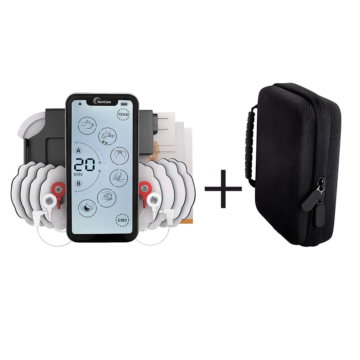 Rechargeable Tens Unit Machine Pulse Massager Full Body Pain Relief Device