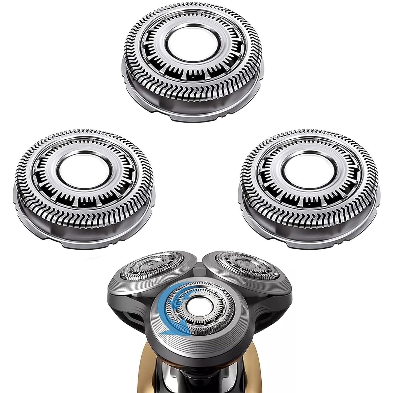 SH60/72 Replacement Head Compatible with Philips S6000 Razors, SH60 Replaceme…