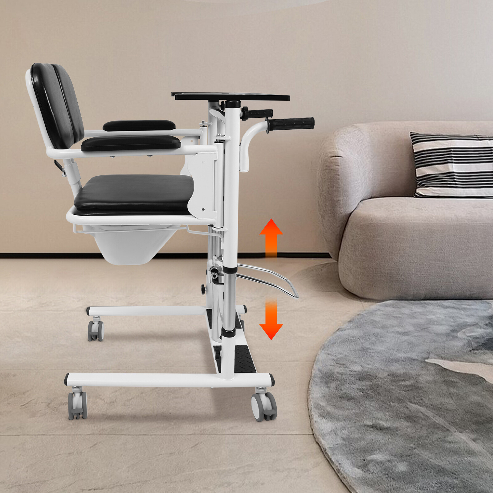 330LB Hydraulic Patient Lift Transfer Chair Mobility Elderly Aid Wheelchair Lift