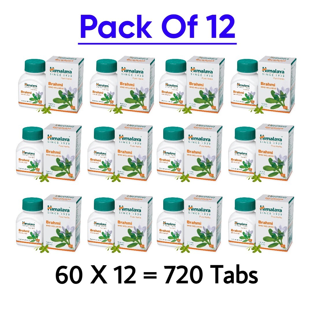 12 X Himalaya Brahmi Tablets Very Fast Free Shipping 100% money Back! Exp 2027