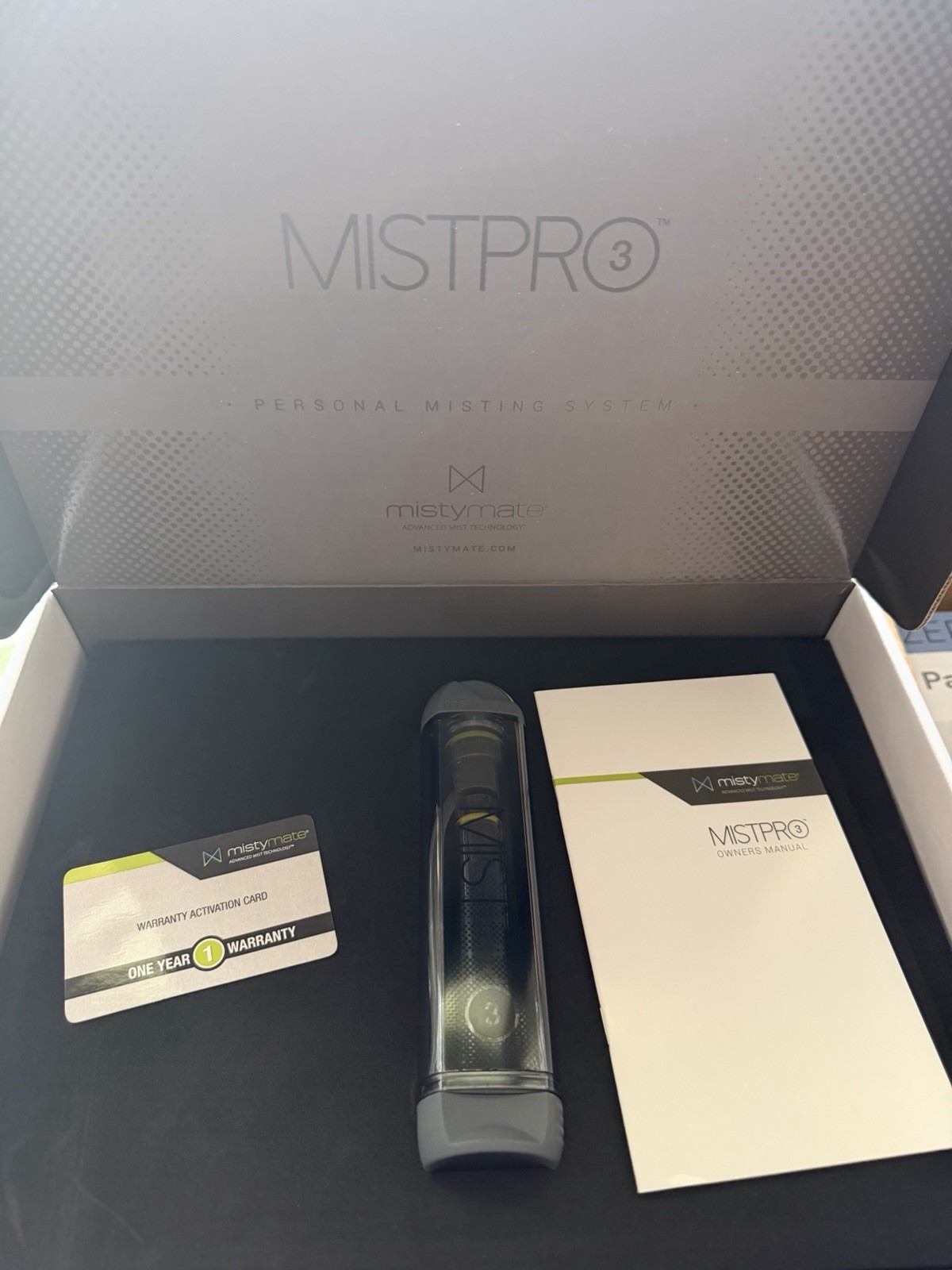 mistymate MISTPRO3 Handheld Personal Misting System, Black Plastic, Full Body
