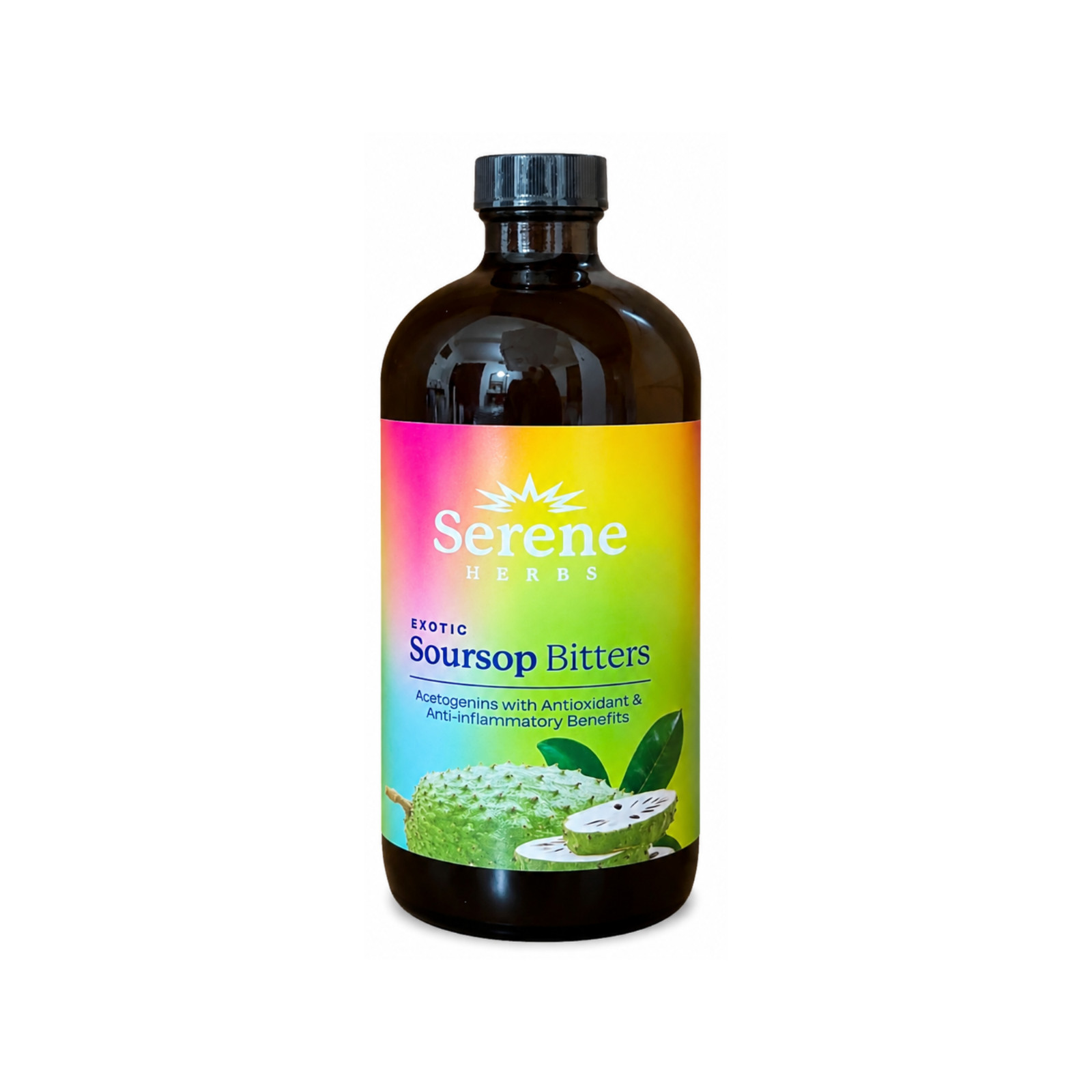 Exotic Soursop Bitters, 100% Pure Natural Organic Detox Herbs -Seren Herbs 16 oz