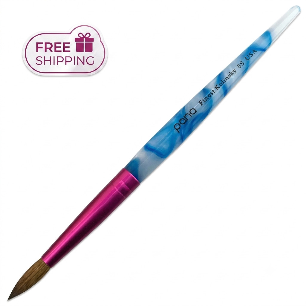  PANA USA Acrylic Nail Brush Pure Kolinsky Hair Acrylic SIZE 8