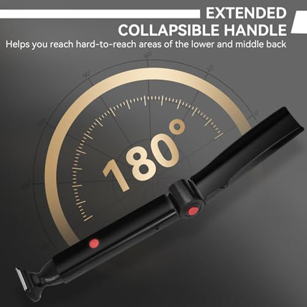 Long Handle Electric Back Shaver For Men Body Hair Removal Razor USB Recharge US